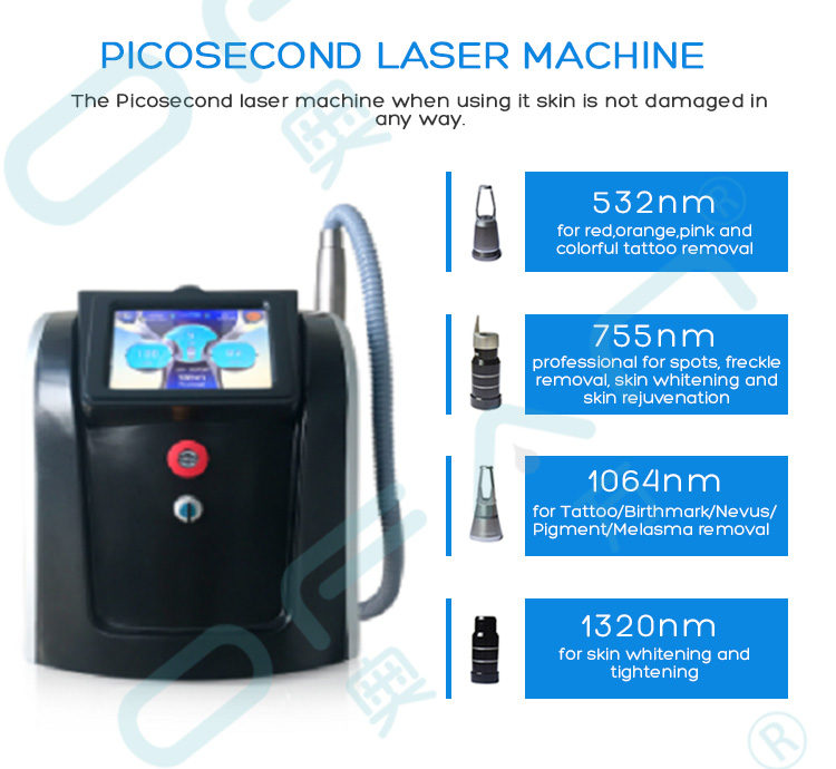 Factory Price Pico Picosecond Laser Machine Handle For Tattoos Pigmentation Remove