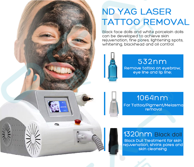 Best Selling 300W 500W Tattoo Pigment Melasma Speckle Removal Carbon Laser Yag Peel Skin Whitening Machine