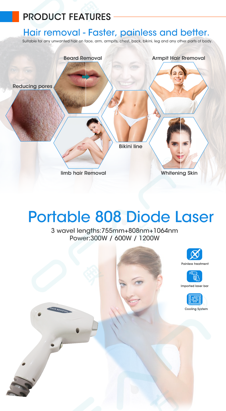 Portable 808nm diode laser Machine