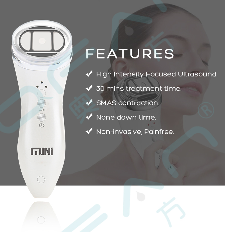 Korea Portable Handheld Face Lift Skin Machine Smas Rf High Intensity Focused Ultrasound Mini Hifu