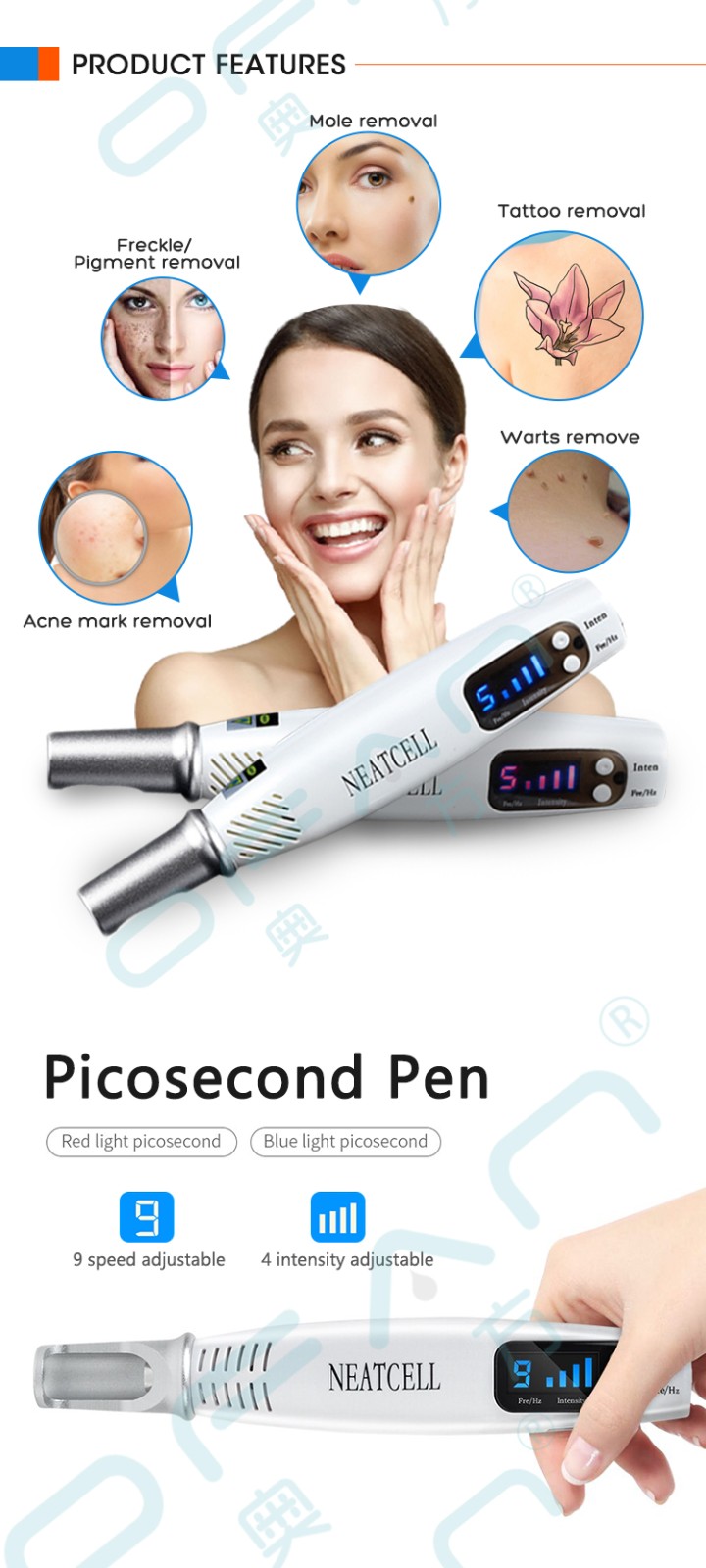 Picosecond Portable Laser Blemish Acne and Tattoo Removal