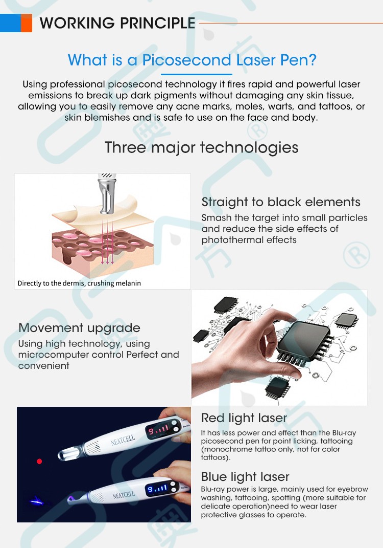 Picosecond Portable Laser Blemish Acne and Tattoo Removal