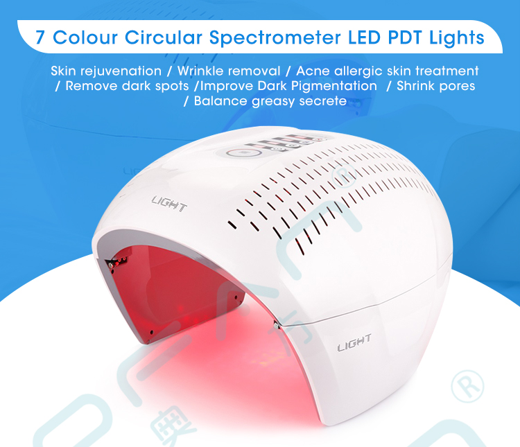 7 colors PDT LED Photon Light Therapy Lamp Facial Body Beauty SPA PDT Mask Skin Tighten Acne Wrinkle Remover Device