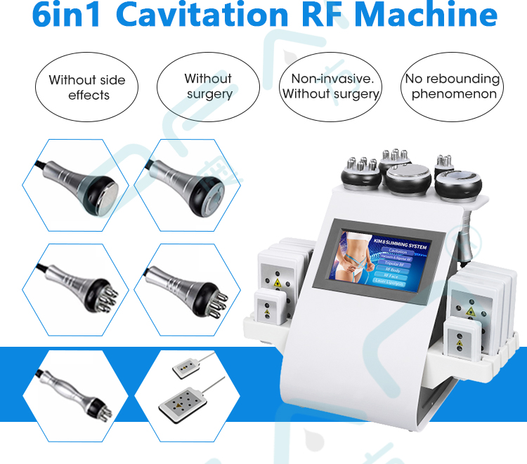 Máquina de RF de Cavitación 6in1 / Sistema de Adelgazamiento kim 8