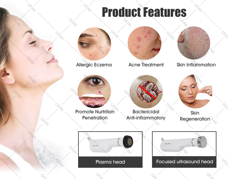 Equipo portátil de belleza con plasma para el cuidado de la piel antiinflamatorio y para eliminar el acné