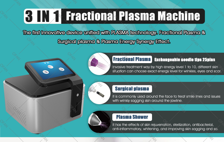 OFAN Máquina portátil de plasma fraccionado 3 en 1