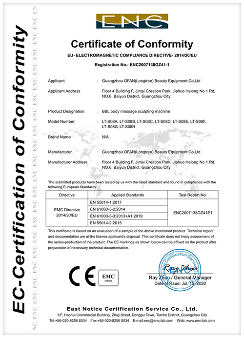 Certificado CE Longtree BBL