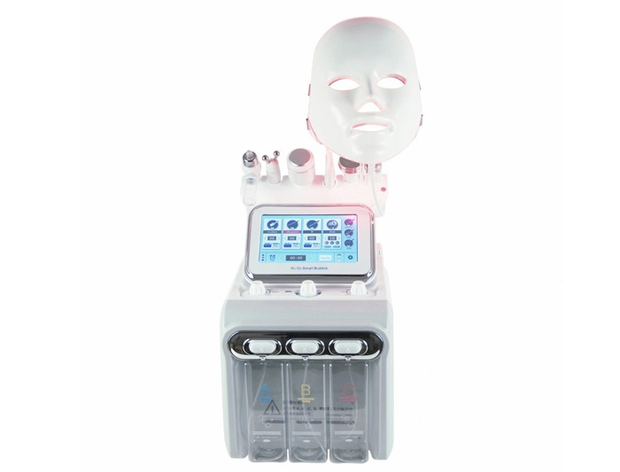 Venta caliente Multifunción 7 en 1 Máquina H2O2 Rejuvenecimiento de la piel Oxígeno Máquina facial de burbujas pequeñas