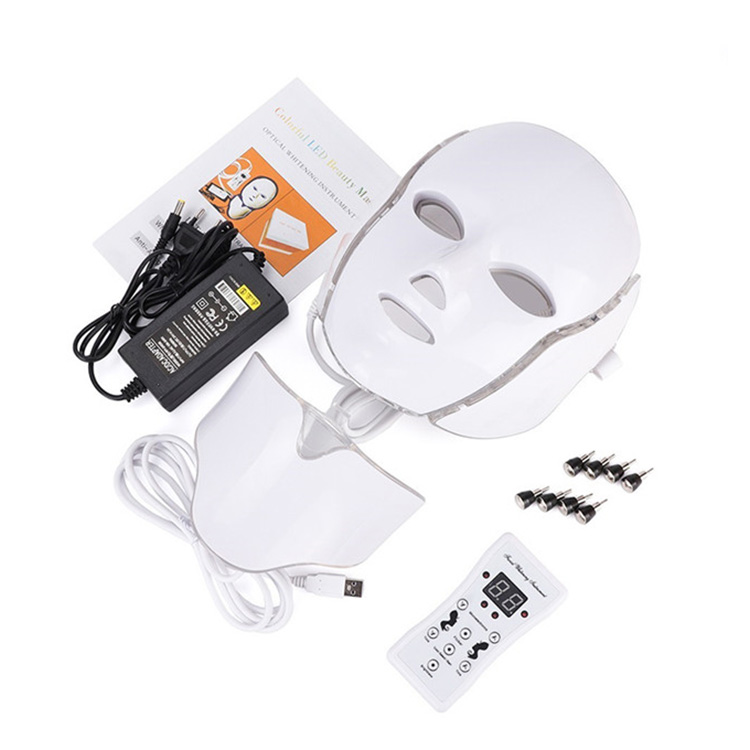 Uso en el hogar Anti-envejecimiento 7 Color LED PDT Mascarilla Eliminación de arrugas Photon Beauty Mask