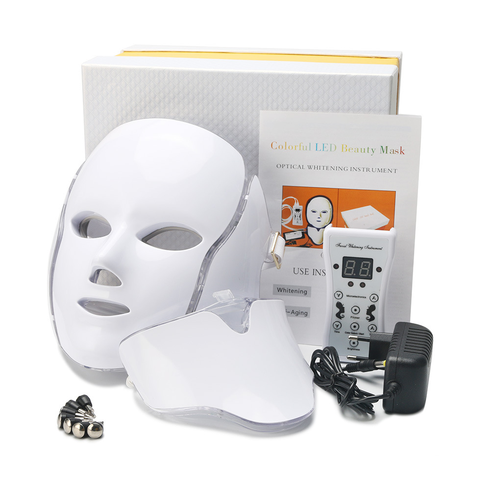 Uso en el hogar Anti-envejecimiento 7 Color LED PDT Mascarilla Eliminación de arrugas Photon Beauty Mask