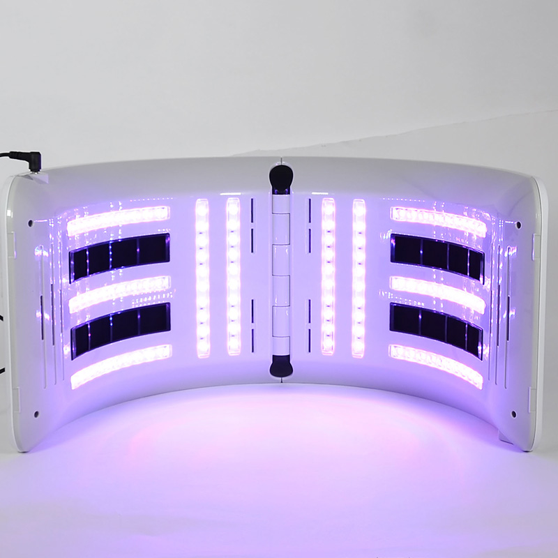 7 colores Máquina PDT fotodinámica con luz LED plegable | Máquina de terapia de luz para el rejuvenecimiento de la piel con fotones faciales | Equipo de belleza portátil para rostro, cuerpo y cuidado de la piel